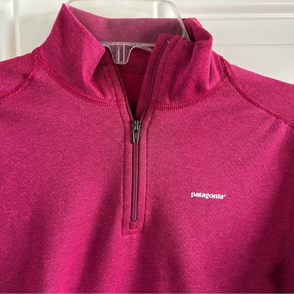 Patagonia Kids Capilene 3 Midweight Zip-Neck Pink Sz 10 - Picture 2 of 4